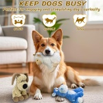 MeetYooo 3Pack Squeaky Stuffed Dog Toys- Indoor&Outdoor Playing Toys for Large to Small, Durable Plush Toys to Keep Them Busy- Animal Shape Crinkle Toy - Image 4