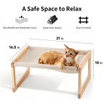 FUKUMARU Dog Bed, Large Breathable Elevated Cat Hammock, Wooden Cat Beds for Outdoor and Indoor, 21 Inch Raised Pet Beds Suitable for Cats, Puppy, Bunny and Small Animal - Image 7