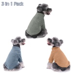 GYALAPERI Dog Sweater, 3 Pack Dog Sweaters for Small Dogs Girl Boy, Ultra Soft Warm Puppy Clothes Dog Coat for Winter (Lt Blue+Olive+Brown, Small) - Image 7