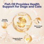 Wild Alaskan Salmon Oil for Dogs & Cats, Fish Oil Omega 3 Supplements with EPA & DHA for Skin & Coat, Immune, Brain, Joint and Heart Health, Dog & Cat Fish Oil Supplements with Pump- 8 oz - Image 5