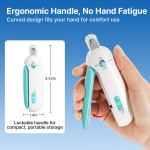 Potaroma Cat Nail Clipper with Adjustable 3-Size Trimming Hole & Hidden Nail File | Safe Toenail Trimmer for Kittens & Indoor Cats | Anti-Splash Claw Cutter for Grooming (Blue) - Image 2