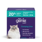 Litter Genie Light Unscented Clumping Cat Litter, 18.5 lbs | Lightweight 20% Lighter Natural Clay | Fast-Clumping, Odor Control, Dust-Free
