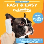 Paw Science Dog Ear Cleaner Wipes – Finger Wipes for Dogs & Cats – Cleaning, Soothing, & Deodorizing Itchy Ears – Pet Ear Relief Solution (Coconut) - Image 9