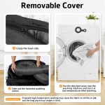 Calming Dog Bed Fluffy Plush Dog Mat for Furniture Protector with Removable Washable Cover for Large Medium Small Dogs and Cats (Large, Light Grey) - Image 5