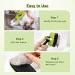 Pecute Self-Cleaning Slicker Brush for Dogs, Cats, Lightweight Dog Brush for Shedding Massaging Grooming, Cat Brush Gently Removes Loose Fur Undercoat for Small Dogs Cats Rabbits of All Hair Types - Image 5