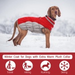 FUAMEY Dog Coat for Small Dogs,Waterproof Dog Winter Jacket with Harness Built in Puppy Cold Weather Coats Reflective Pet Vest with Zipper Warm Fleece Dogs Snowsuit Windproof Red S - Image 8