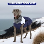 FUAMEY Dog Winter Coat Navy XXL, Warm Jacket Large Dogs Dress Fast Chilly Morning, Sleeveless Design for Free Move,(2XL-Navy) - Image 4