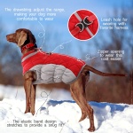 FUAMEY Dog Coat for Small Dogs,Waterproof Dog Winter Jacket with Harness Built in Puppy Cold Weather Coats Reflective Pet Vest with Zipper Warm Fleece Dogs Snowsuit Windproof Red S - Image 7