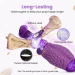 HGB Tough Dog Chew Toys for Aggressive Chewers, Squeaky Indestructible Dog Toy for Large Dogs to Keep Them Busy & Reduce Boredom for Small, Medium, Large Breed, Bacon Flavor - Image 6