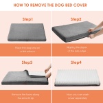 EHEYCIGA Orthopedic XL Dog Beds for Extra Large Dogs with Removable Washable Cover for Crate, Grey, 41x27 - Image 13