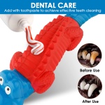 petizer Dog Toys for Aggressive Chewers, Dog Teething Chew Toy, Tough Rubber Nylon Chew Toy,IndestructibleToy for Medium & Large Breeds,Red and Blue Alligator - Image 6