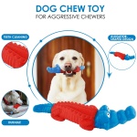 petizer Dog Toys for Aggressive Chewers, Dog Teething Chew Toy, Tough Rubber Nylon Chew Toy,IndestructibleToy for Medium & Large Breeds,Red and Blue Alligator - Image 5