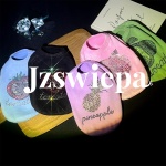 Washed Cotton Pet Vest with Rhinestone Fruit Designs, Soft & Stylish Small Dog Cat Vest for Spring Summer, Breathable & Shiny (Pink-Peach, Small) - Image 2