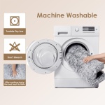 EHEYCIGA Fluffy Dog Crate Bed for Extra Large Dogs, Plush Faux Fur Pad, Calming Anti Anxiety XL Bed for Crate, Washable Soft Warm Dog Mat with Non-Slip Bottom, Grey - Image 3