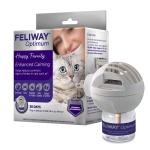 FELIWAY® Optimum 30 Day Cat Calming Plug In Pheromone Diffuser Starter Kit, 48ml - Helps Reduce Common Signs of Stress in Cats & Kittens, Enhanced Calming