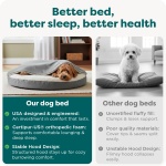 Furhaven 26" Round Orthopedic Dog Bed for Medium/Small Dogs w/ Removable Washable Cover, For Dogs Up to 30 lbs - Sherpa & Suede Snuggery - Gray, 26-inch - Image 4