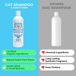 Pawtitas Natural Cat Shampoo - Fragrance Free, Organic Oatmeal Grooming Supplies for Cats and Kittens - 16 Fl Oz - Image 8