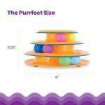 Catstages Tower of Tracks Cat Toy – 3-Level Track Tower with 6 Balls, Interactive Cat Toy for Indoor Enrichment - Image 5