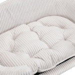 AMZOSS Elevated Dog Bed for Small Dogs 11-25 lbs, Modern Corduroy Pet Couch with Solid Rubber Wood Legs, Washable Cushion, Raised Pet Sofa for Puppies & Small Breeds, Easy Assembly,Beige - Image 5