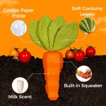 MewaJump Dog Squeaky Chew Toys for Aggressive Chewers, Rubber Carrot Dog Toys for Training and Cleaning, Durable Interactive Tough Dog Toy for Puppy Medium Dogs - Image 4