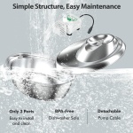 ORSDA Cat Water Fountain Stainless Steel, 2L/67oz Pet Fountain for Cats Inside, Automatic Dog Drinking Dispenser Cat Feeding & Watering Supplies with 2 Filter - Image 4