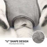 TORJOY Kitten Onesies,Cat Recovery Suit for Abdominal Wounds or Skin Diseases,After Surgery Wear Anti Licking Wounds,Breathable E-Collar Alternative for Cat Grey S - Image 6