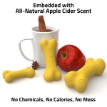 Playology Dog Toys | Dual Layer Bone Durable Chew Toy Bone for Dogs | Medium Apple Cider Scented Toy - Limited Edition Fall Scent | Easy to Clean and Made from Non Toxic Materials - Image 3
