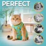 Avont Cat Recovery Suit - Kitten Onesie for Cats After Surgery, Cone of Shame Alternative Surgical Spay Suit for Female Cat, Post-Surgery or Skin Diseases Protection -Duck(M) - Image 4
