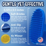 Bodhi Dog Shampoo Brush - Pet Grooming & Bath Supplies for Dogs and Cats - Bath Brush for Long & Short Hair - Premium Scrubber for Shower, Bathing & Massage (One Pack, Blue) - Image 6
