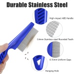 4-Pack Stainless Steel Flea Combs for Dogs & Cats – Large Size for Grooming & Lice Removal - Image 5