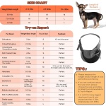 YUDODO Pet Sling Carrier for Small Dogs & Cats – Hands-Free Puppy Carrier with Safety Hook, Large Zipper Pocket, Soft Breathable Mesh, Adjustable Strap & Reflective Strip (Black 1.0 S) - Image 5