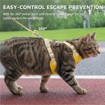 Escape-Proof Cat Harness and Leash Set - Adjustable and Comfortable - Ideal for Walking Cat Outdoors - Fits Small Dogs, Kittens, Medium, and Large Cats (Yellow, S) - Image 6