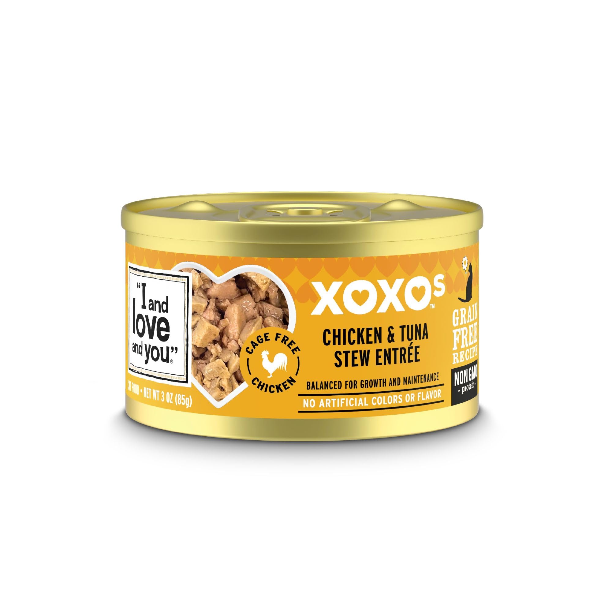 I and love and you XOXOs Wet Cat Food - Chicken + Tuna Pâté - Grain Free, Filler Free, 3oz Pack of 24 Cans