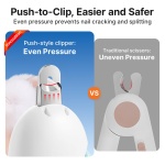 Potaroma Cat Nail Clipper with Adjustable 3-Size Trimming Hole & Hidden Nail File | Safe Toenail Trimmer for Kittens & Indoor Cats | Anti-Splash Claw Cutter for Grooming (Blue) - Image 4