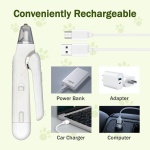 MUZMDNI 2-in-1 Dog Nail Grinder & Dog Nail Clippers Trimmers for Large Medium Small Dogs Cats Pets Claw Trimmer with LED Lights (Pink) - Image 3