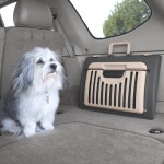 SportPet Designs Foldable Travel Cat Carrier - Front Door Plastic Collapsible Carrier Collection, Waterproof Bed - Image 2