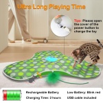 umosis Interactive Cat Toys Rechargeable,Moving Concealed Feathers,Real Mouse Squeaky,Touch Activated Cat Kitten Toy Exercise Toys for Indoor Bored Adult Cats - Image 3
