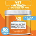 Paw Science Dog Ear Cleaner Wipes – Finger Wipes for Dogs & Cats – Cleaning, Soothing, & Deodorizing Itchy Ears – Pet Ear Relief Solution (Coconut) - Image 7