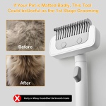 Diecallan Cat Brush cat grooming supplies Gently Removes Loose Undercoat Mats, Tangled Hair and Soothes Skin. Ideal for Long and Short Haired Pets. (White) - Image 6