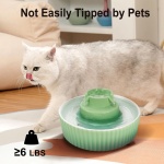 Lawfery Ceramic Cat Water Fountain, 2.1L/71oz Cat Fountain with 3 Carbon Filters and 2 Water Pumps, Cupcake Pet Water Fountain for Cats and Dogs (Green) - Image 2