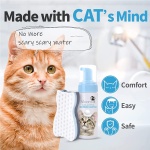 Mooncat Waterless Cat Shampoo+Cat Brush, Licking Safe Dry Shampoo for Cats, No Rinse Foam Cat Bath, Grooming for Cat, Kitten Sensitive Skin, Dander Reducing, Paraben Free, pH Balanced (5 oz) - Image 9