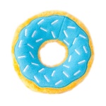 ZippyPaws Donutz - No Stuffing Dog Toys to Keep Them Busy, for Small and Medium Dogs, Squeaky Pet Toy for Boredom, Unstuffed Chew Toy, Soft Plush Puppy Products, Funny Food Toy - Blueberry Donut