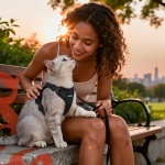 rabbitgoo Cat Harness and Leash for Walking, Escape Proof Soft Adjustable Vest Harnesses for Cats, Easy Control Breathable Reflective Strips Jacket, Black, XS - Image 2