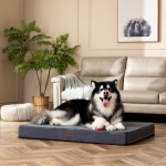 EHEYCIGA Orthopedic XL Dog Beds for Extra Large Dogs with Removable Washable Cover for Crate, Grey, 41x27 - Image 9