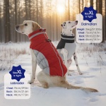 FUAMEY Dog Coat for Small Dogs,Waterproof Dog Winter Jacket with Harness Built in Puppy Cold Weather Coats Reflective Pet Vest with Zipper Warm Fleece Dogs Snowsuit Windproof Red S - Image 5