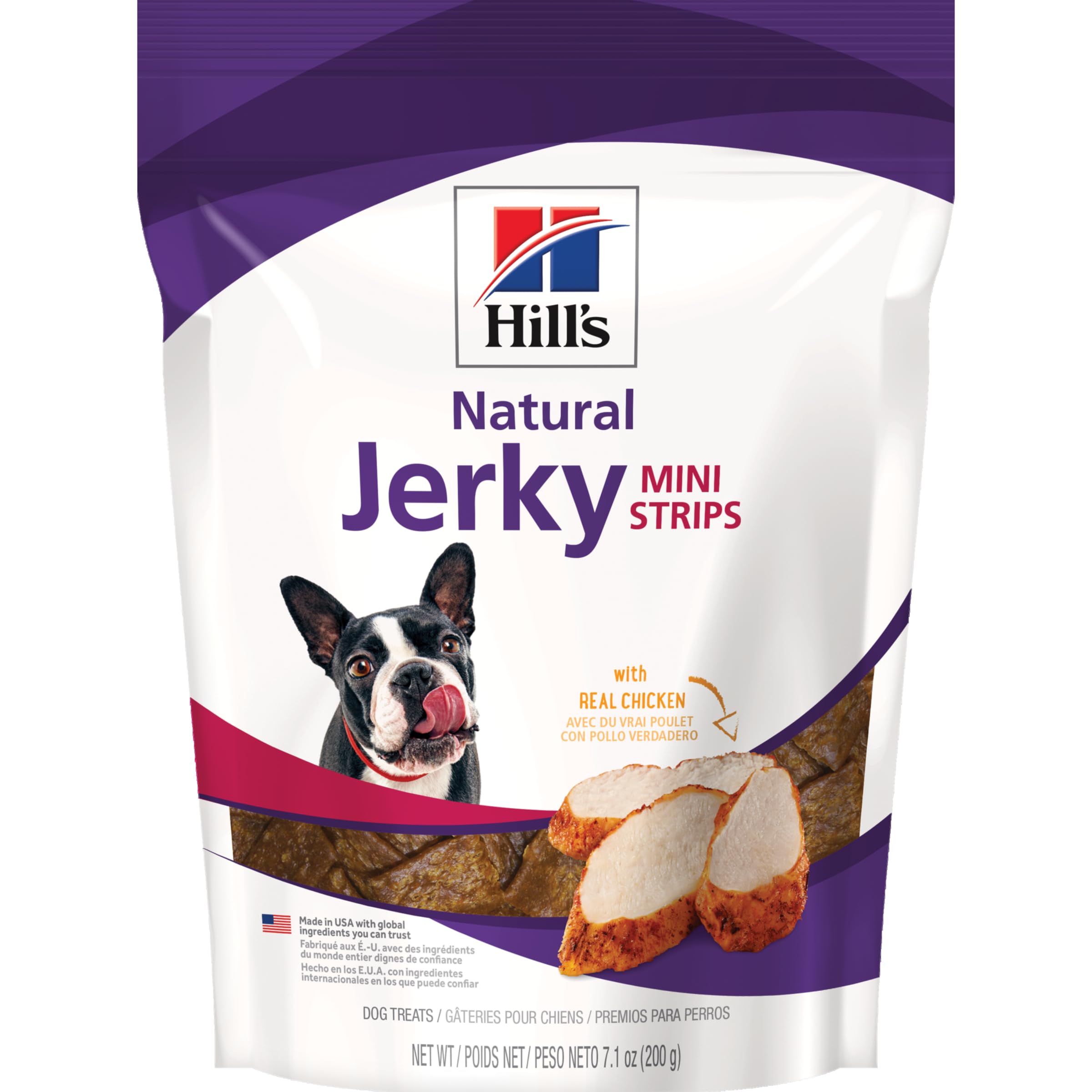 Hill's Natural Jerky Strips, All Life Stages, Great Taste, Mini Dog Treats, Chicken, 7.1 oz Bag