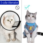 kzrfojy Cat Surgery Recovery Suit Professional for Surgical Abdominal Wound Or Skin Diseases E-Collar Alternative for Cats After Surgery Wear Pajama Suit (Gray, Medium) - Image 5