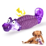 HGB Tough Dog Chew Toys for Aggressive Chewers, Squeaky Indestructible Dog Toy for Large Dogs to Keep Them Busy & Reduce Boredom for Small, Medium, Large Breed, Bacon Flavor