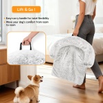 Calming Dog Bed Fluffy Plush Dog Mat for Furniture Protector with Removable Washable Cover for Large Medium Small Dogs and Cats (Large, Light Grey) - Image 6