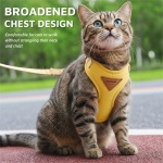 Escape-Proof Cat Harness and Leash Set - Adjustable and Comfortable - Ideal for Walking Cat Outdoors - Fits Small Dogs, Kittens, Medium, and Large Cats (Yellow, S) - Image 3